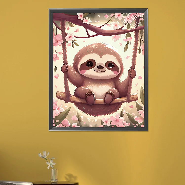 Sloth Diamond Painting for Adults-Sloth Diamond Art for Adults,Animal Gem  Art Ki