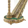 1:12 scale handcrafted antique-style miniature harp