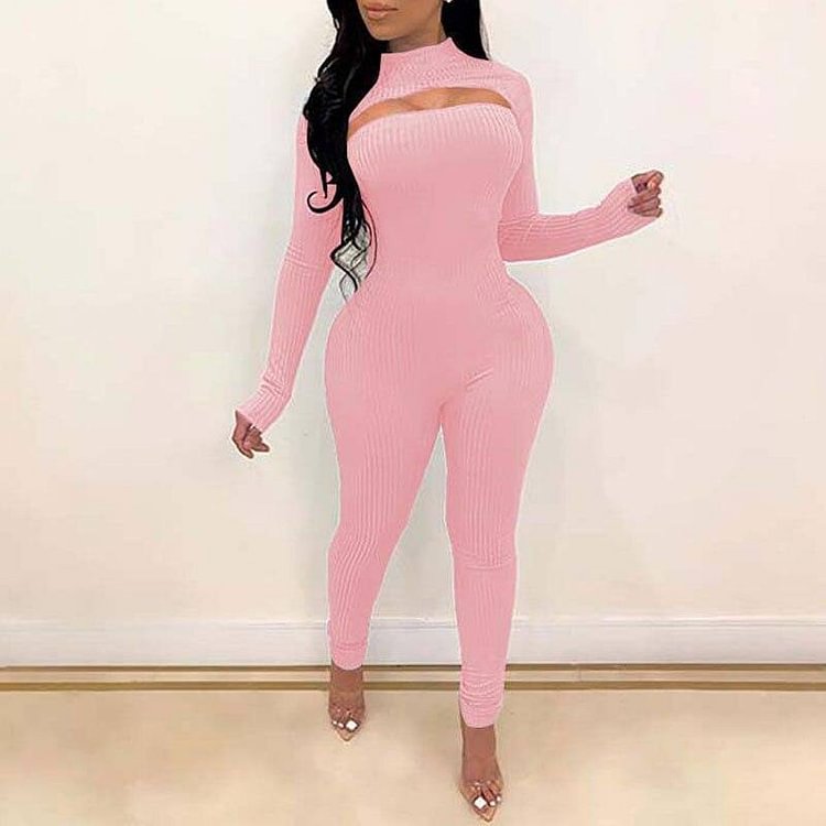 Autumn Crop Top Set Women Club Outfits Ladies Sexy Jumpsuit Sets Female Jump Suits For Women