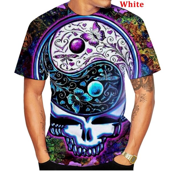 Fashion 3d Skull Printed Grateful Dead T Shirt - Shop Trendy Women's Fashion | TeeYours