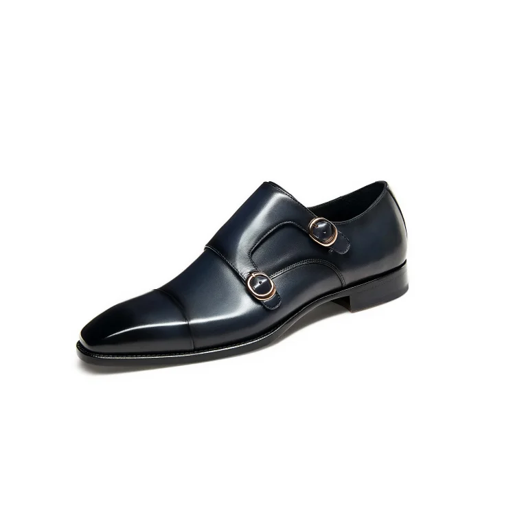 Hetschke Weddings & Boardrooms Double Monk Strap Goodyear Welted Dress Leather Sole Shoes Gifennse gifennse