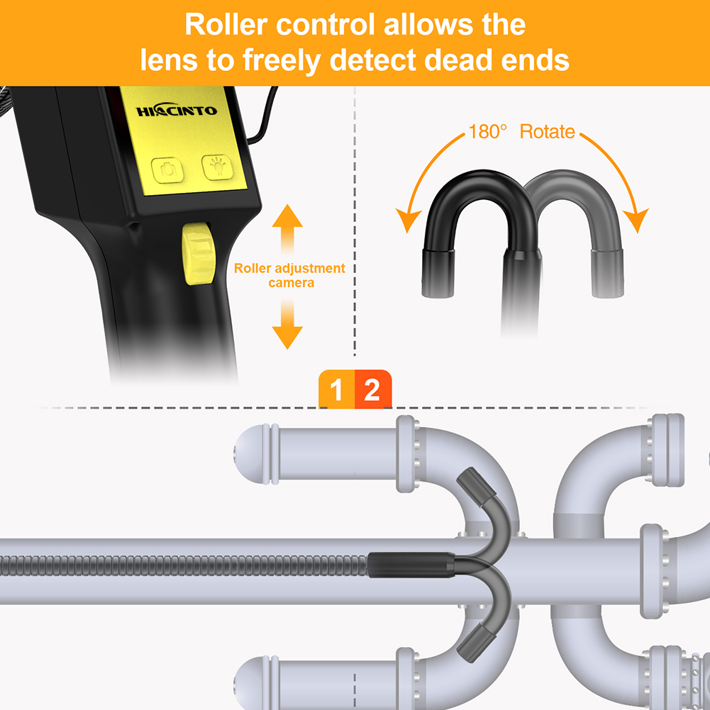 Hiacinto EF101A Wireless Auto Focus Endoscope, IP67 Waterproof WiFi  Borescope Inspection 5.0 Megapixels HD Snake Camera