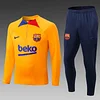 2022/2023 Barcelona Half-Pull Training Suit Yellow Jersey Set love fball