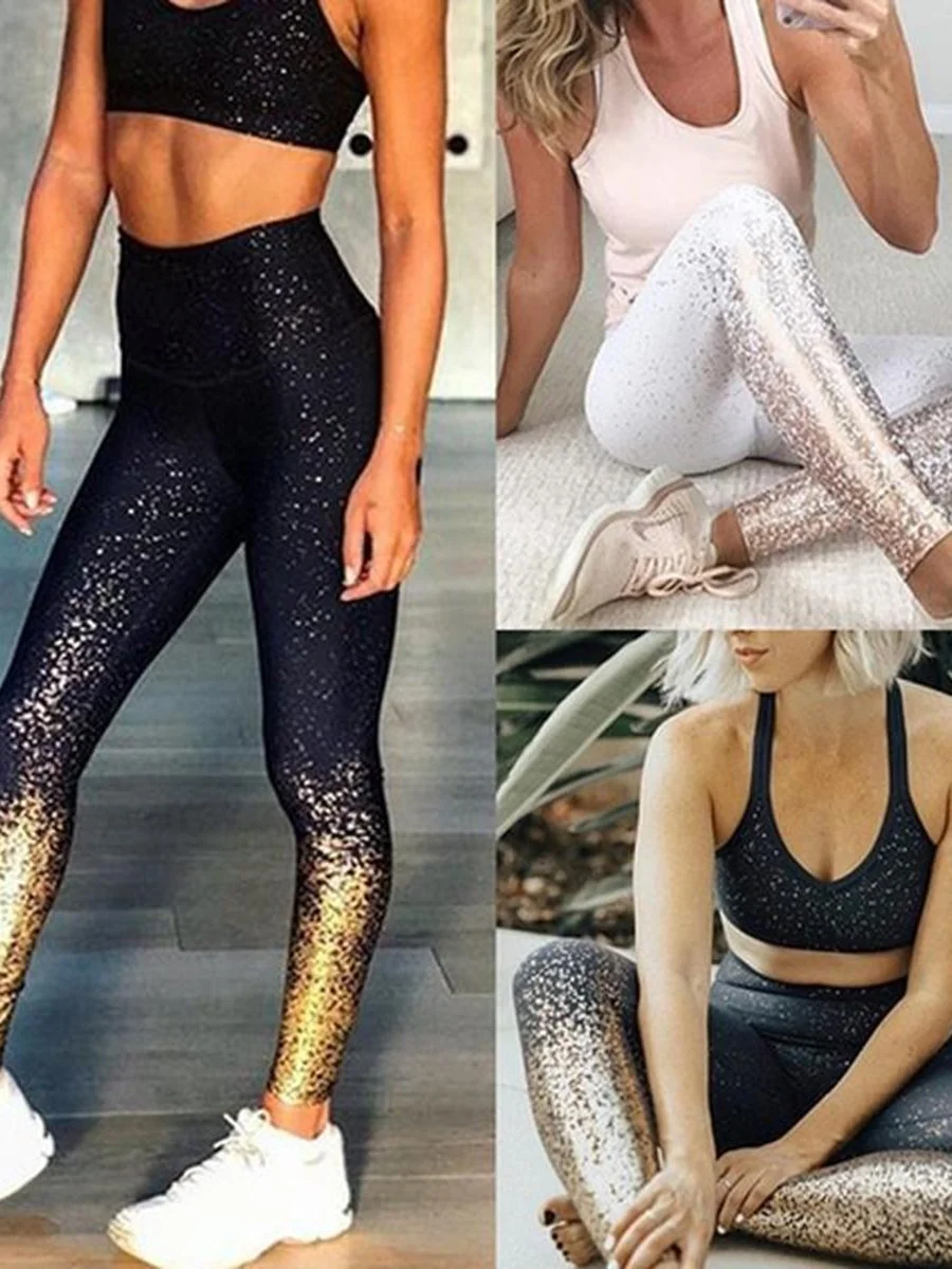 Sexy casual gilded Yoga leggings