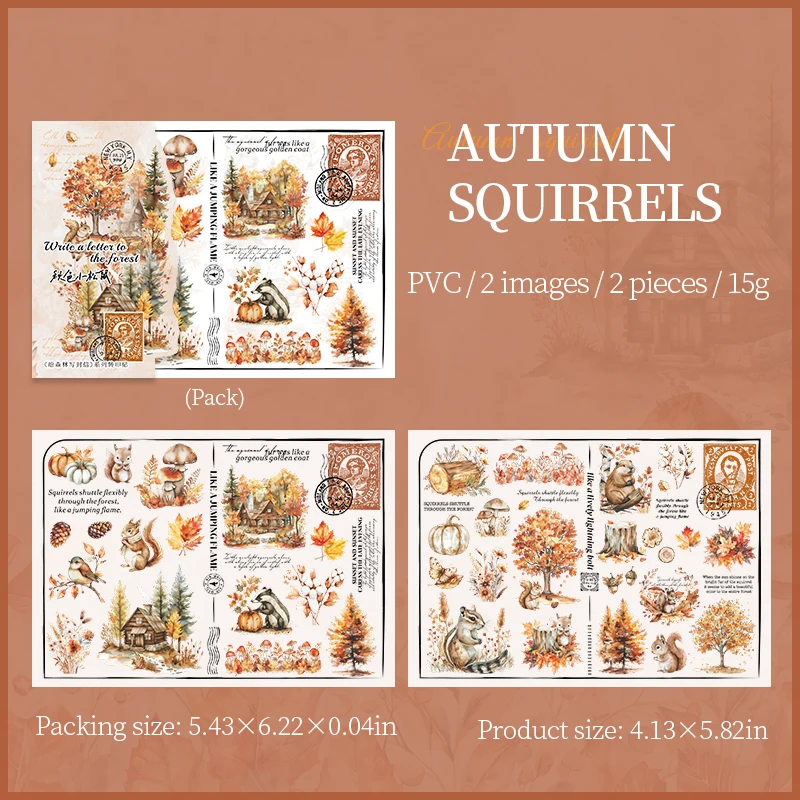 Journalsay Write A Letter To The Forest Series Vintage Plant Landscaping PVC Transfer Sticker 