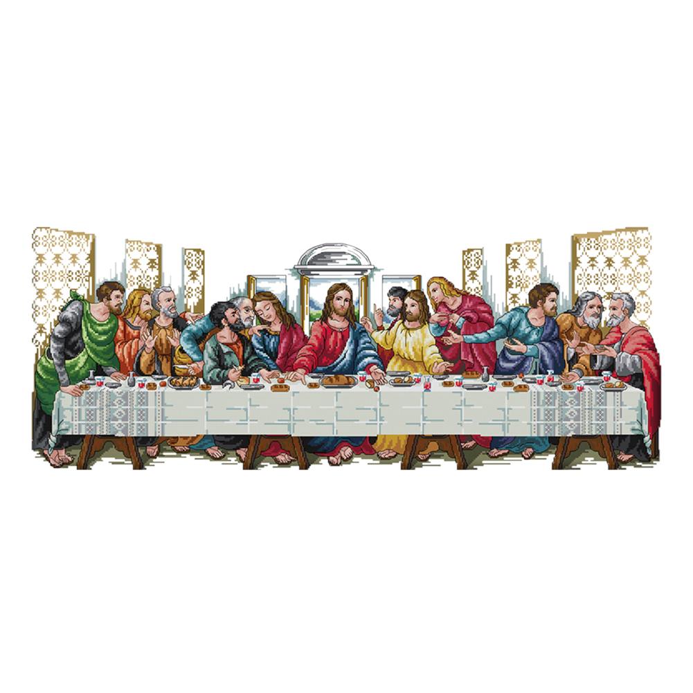 

The Last Supper - 14CT Stamped Cross Stitch - 77*35cm (Big Size), 501 Original