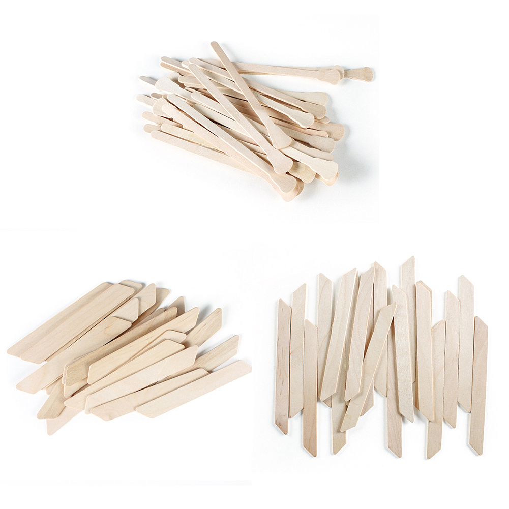 

50pcs Wooden Hair Removal Sticks Waxing Disposable Tongue Depressor Spatula, Guitar, 501 Original