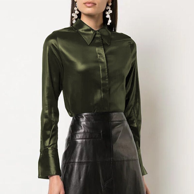 Oversized Women PU Shirts 2022 Celmia Fashion Long Sleeve Buttons Vintage Casual Leather Blouses Lapel Solid Tops Streetwear