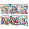 (US Only)6PCS DIY Animals Diamond Art Greeting Cards Congratulations Cards & Gifts