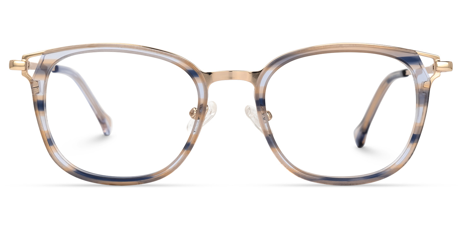 Garrick Blau-Tortoise Rechteckig Brille Blau-Tortoise