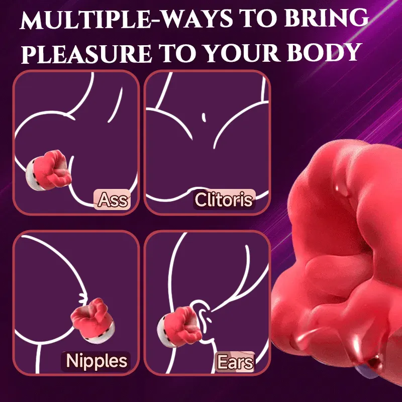 LickiRose Pleasure Duo - Tongue &  Clitoral Sucker