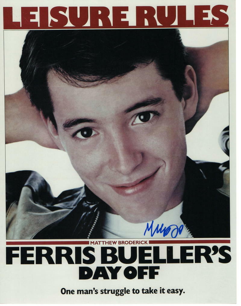 MATTHEW BRODERICK SIGNED AUTOGRAPH 11x14 Photo Poster painting - FERRIS BUELLER'S DAY OFF STUD