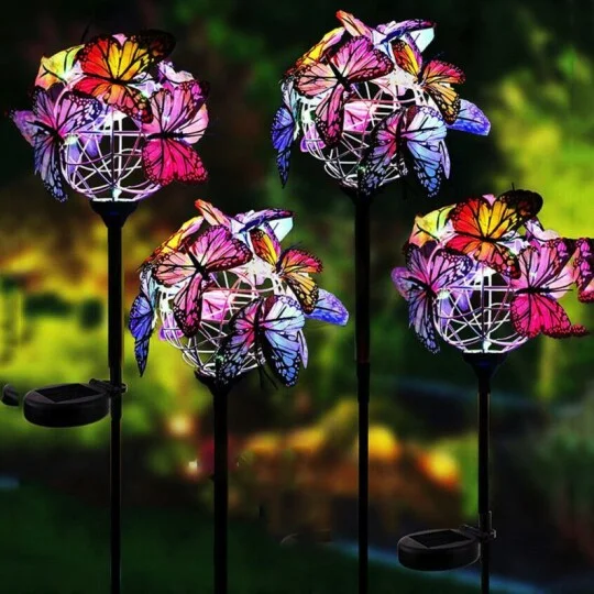 Premium Solar Stake Lights Butterflies Decor Lights