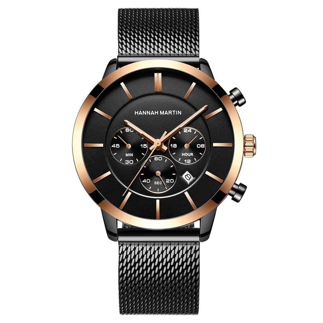 Men mechanical wristwatch stainless steel #3002