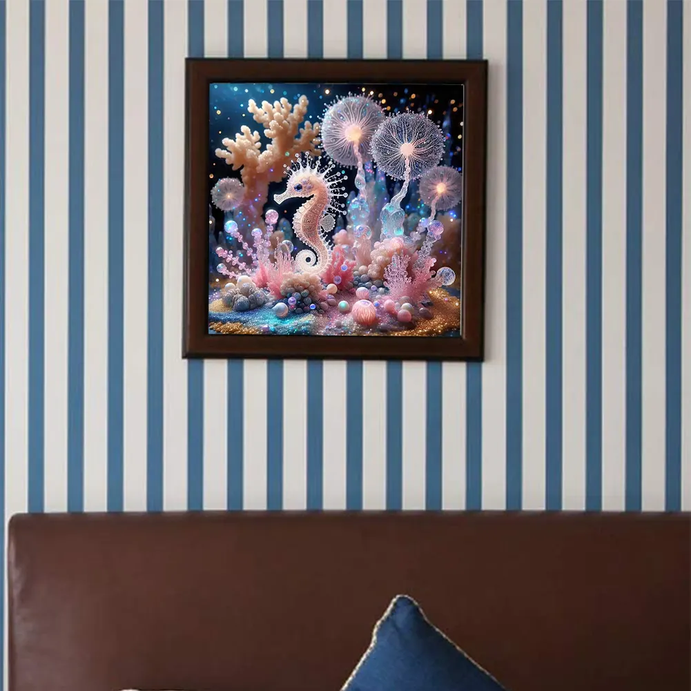Diamond Painting - Full Round Drill - Seahorse Seaweed(Canvas|40*40cm)
