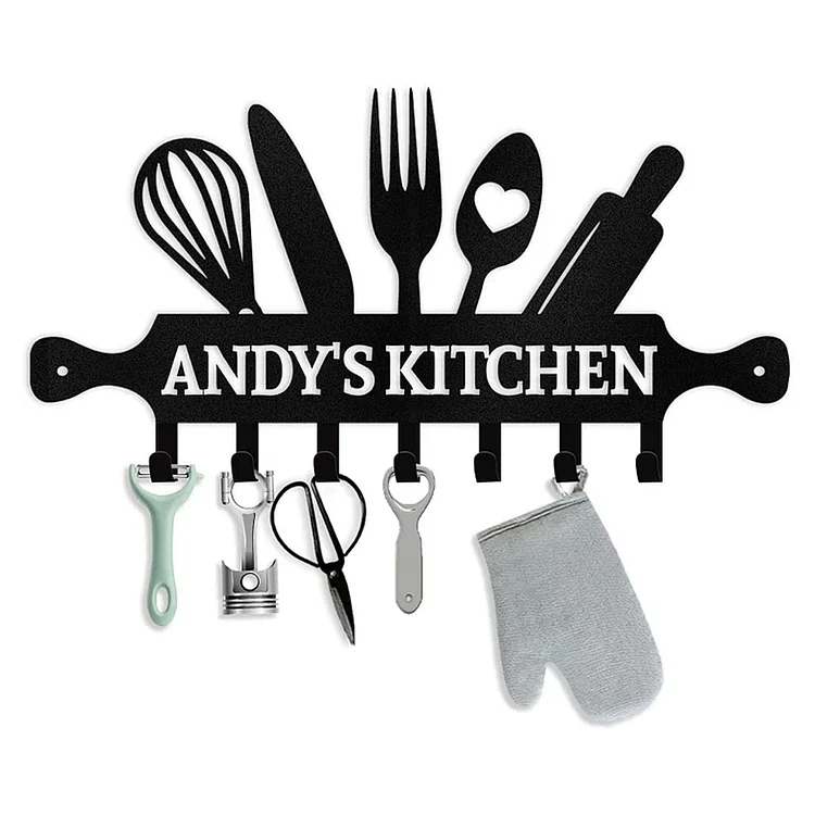 Custom Key Holder Wall Mounted, Personalized Metal Kitchen Key Holder for Wall