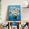 (20x30cm)DIY Flower Vase Framed Handmade Pearl Painting Art Craft Kit Living Home Decor