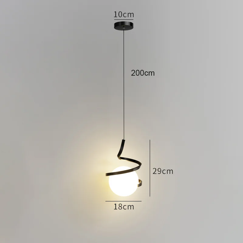 Nordic LED Pendant Lights Indoor Lighting Glass Hanging Lamp For Home Dining Tables Bedside Kitchen Living Room Decoration Light