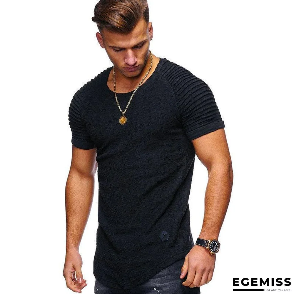 Summer Short Sleeve Men T Shirt Cotton Blended Solid Mens T-shirt | EGEMISS