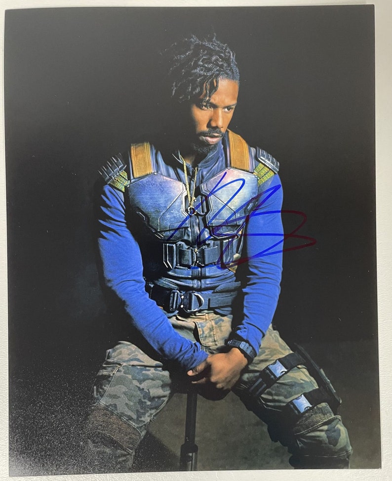 Michael B. Jordan Signed Autographed Black Panther