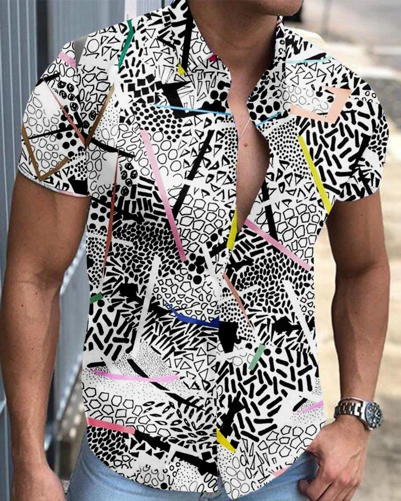 Men's shirt casual short sleeve -11