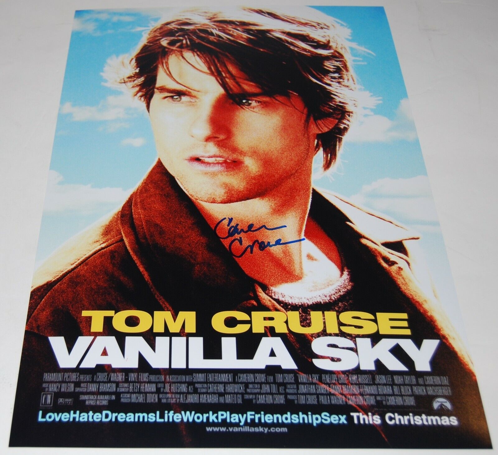 CAMERON CROWE signed (VANILLA SKY) 12X18 movie poster Photo Poster painting *DIRECTOR* W/COA