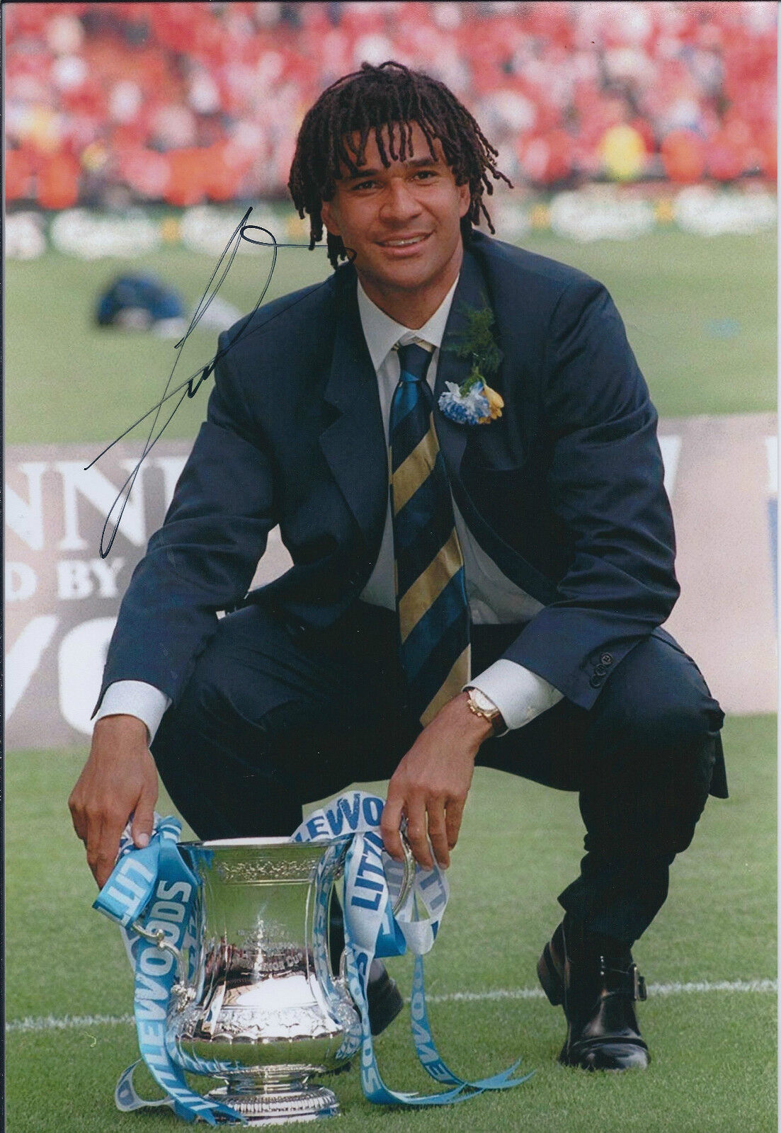 Ruud GULLIT Signed Autograph 12x8 Photo Poster painting AFTAL COA Chelsea Manager FA Cup