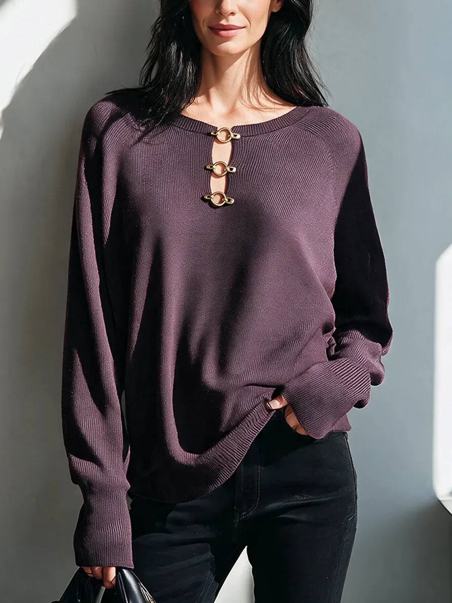 Women Ribbed Knit Sweater