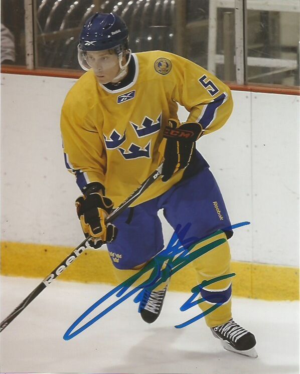 Team Sweden Adam Larsson Signed Autographed 8x10 NHL Photo Poster painting COA D