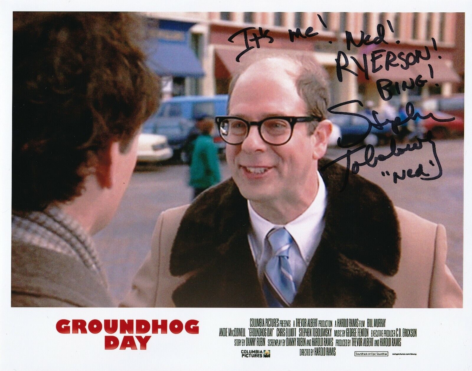 Stephen Tobolowsky REAL hand SIGNED Groundhog Day Movie Photo Poster painting #5 COA Autographed