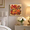 Framed Maple Pumpkin - DIY Button Art Painting Kit for Creativity DIY Pearl Dot Crafts for Gift Home Wall Decor 30*30CM