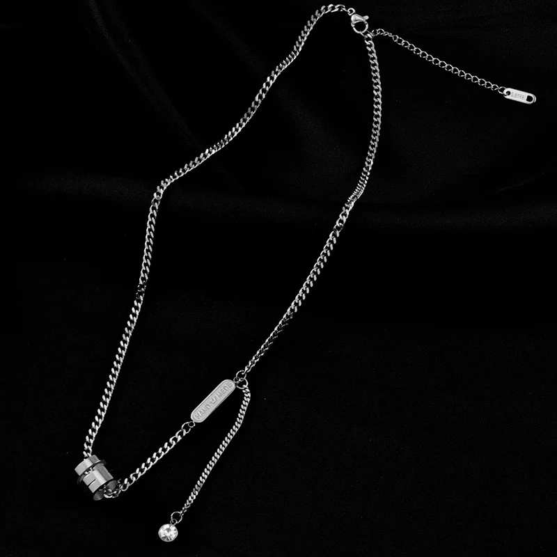 Fashion multi-layer metal ring necklace