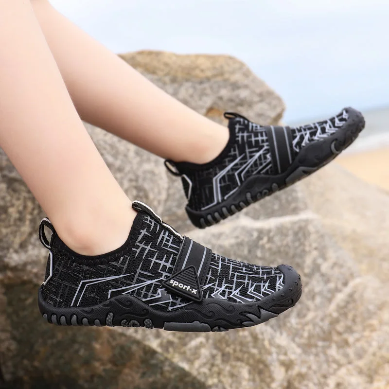 school supplies  Children Aqua Shoes Solid Color  Barefoot Water Beach Wading Child Summer Non-Slip Sport Swimming Watersport Beach Shoes Kids