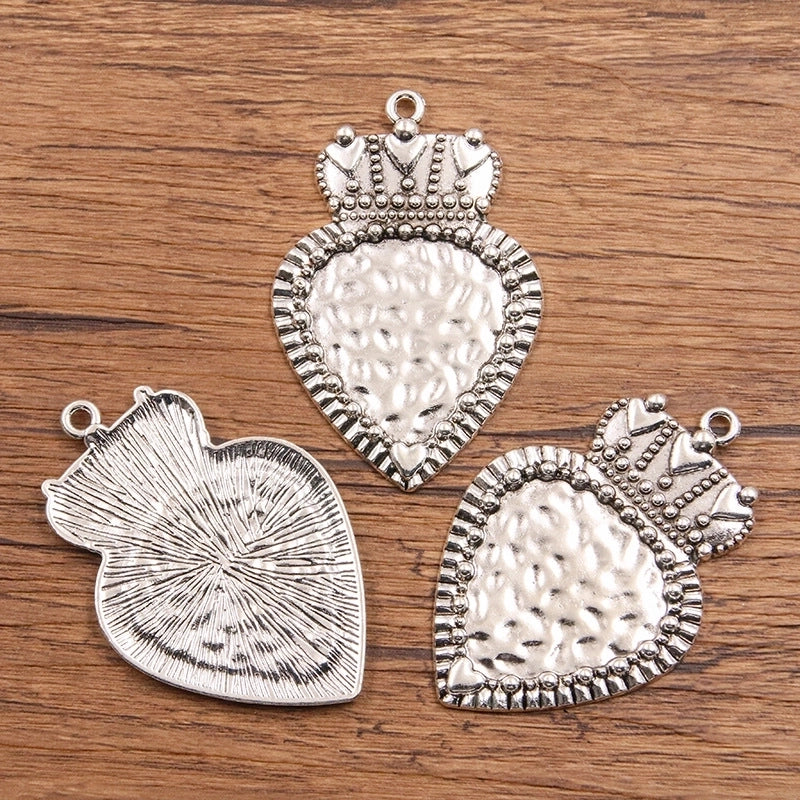 1 Piece Alloy Heart Shape Skull Pendant Jewelry Accessories