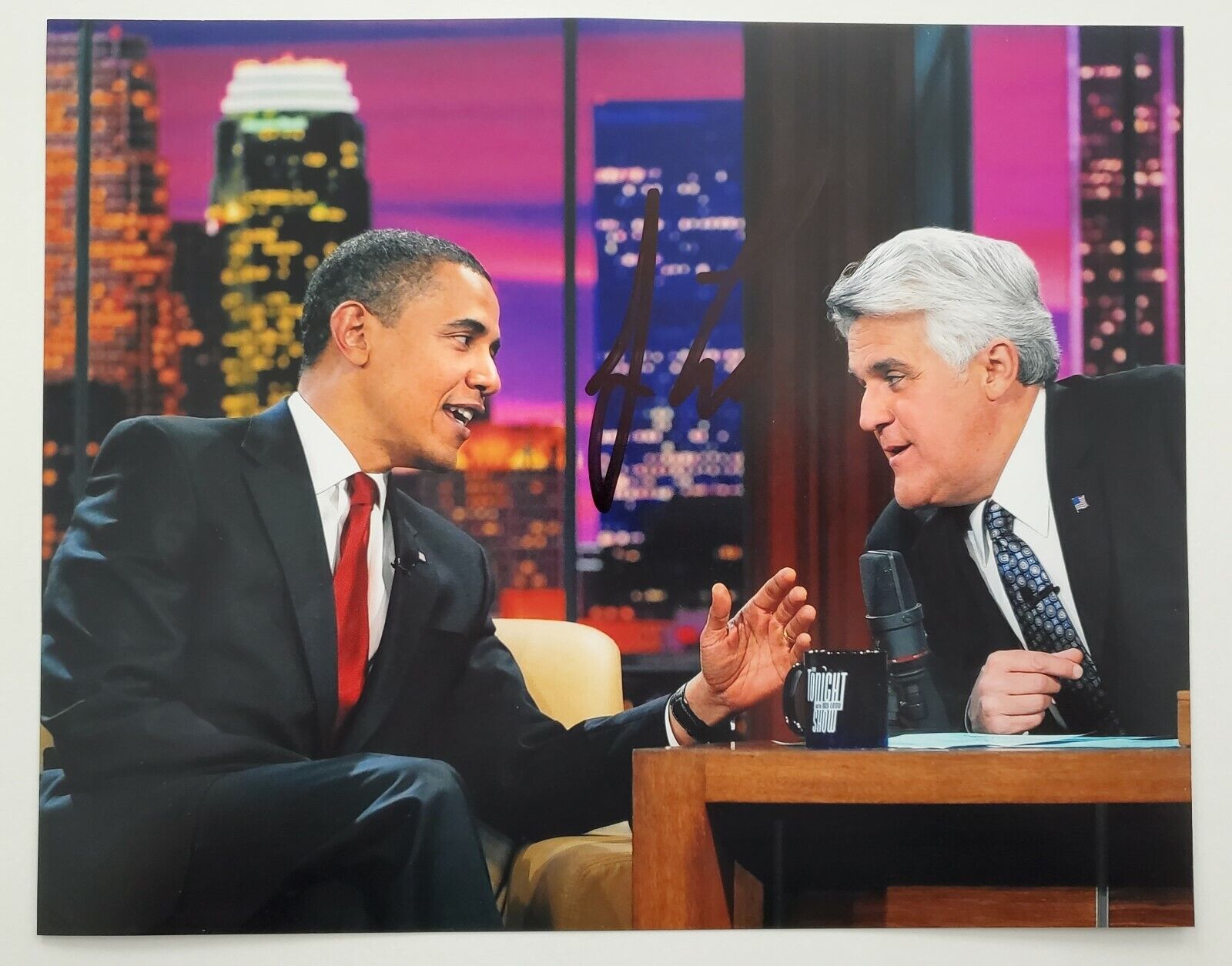 Jay Leno Signed 8x10 Photo Poster painting The Tonight Show TV Host Comedian Obama LEGEND RAD