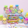 10 BOXES Creative 50pcs Mini Cartoon Erasers for Kids Novelty Stationery Student Office Exam Reward Gift