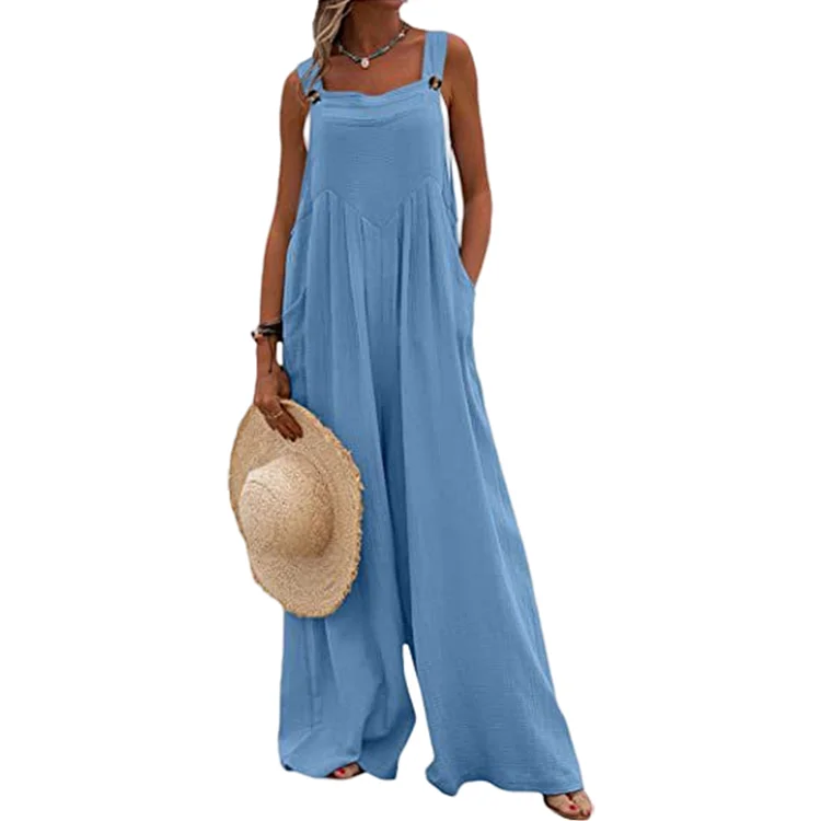 Casual Loose Jumpsuit Comfortable Oversized Jumpsuits for Travel Beach Vacation-Annaletters