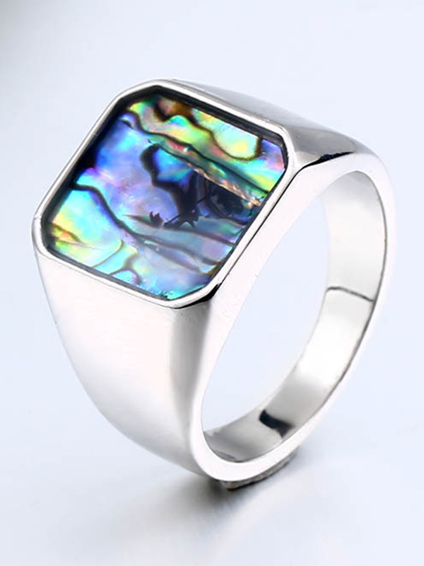 Simple Shell Titanium Steel Ring