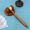 Wooden Judge Hammer Handcrafted Delicate Wood Adjudgement Gavel for Lawyer Judge