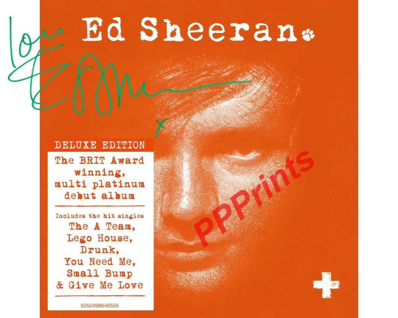 ED SHEERAN ALBUM ARTWORK AUTOGRAPHED 10X8 SIGNED REPRO Photo Poster painting PRINT