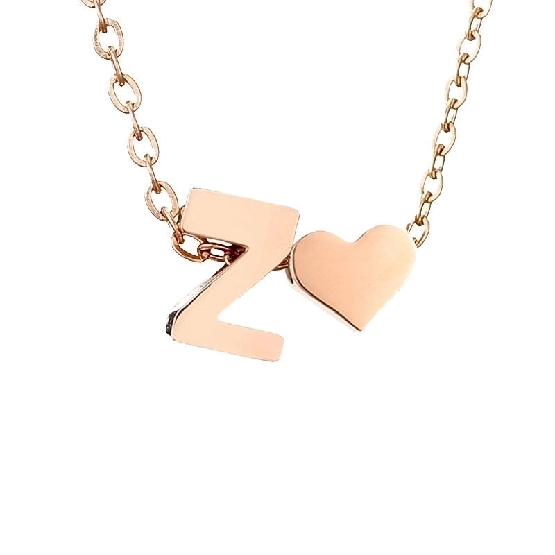 Stainless Steel Titanium Steel 14K Gold Plated Fashion Plating Letter Necklace