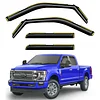 Deejecsun in-Channel Window Rain Guards Fit for Ford F150 2015-2020 SuperCrew/Ford F250-F550 2017-2025, Extra Durable Window Deflectors Vent Shades Visors Exterior Car Accessories - 4 pcs