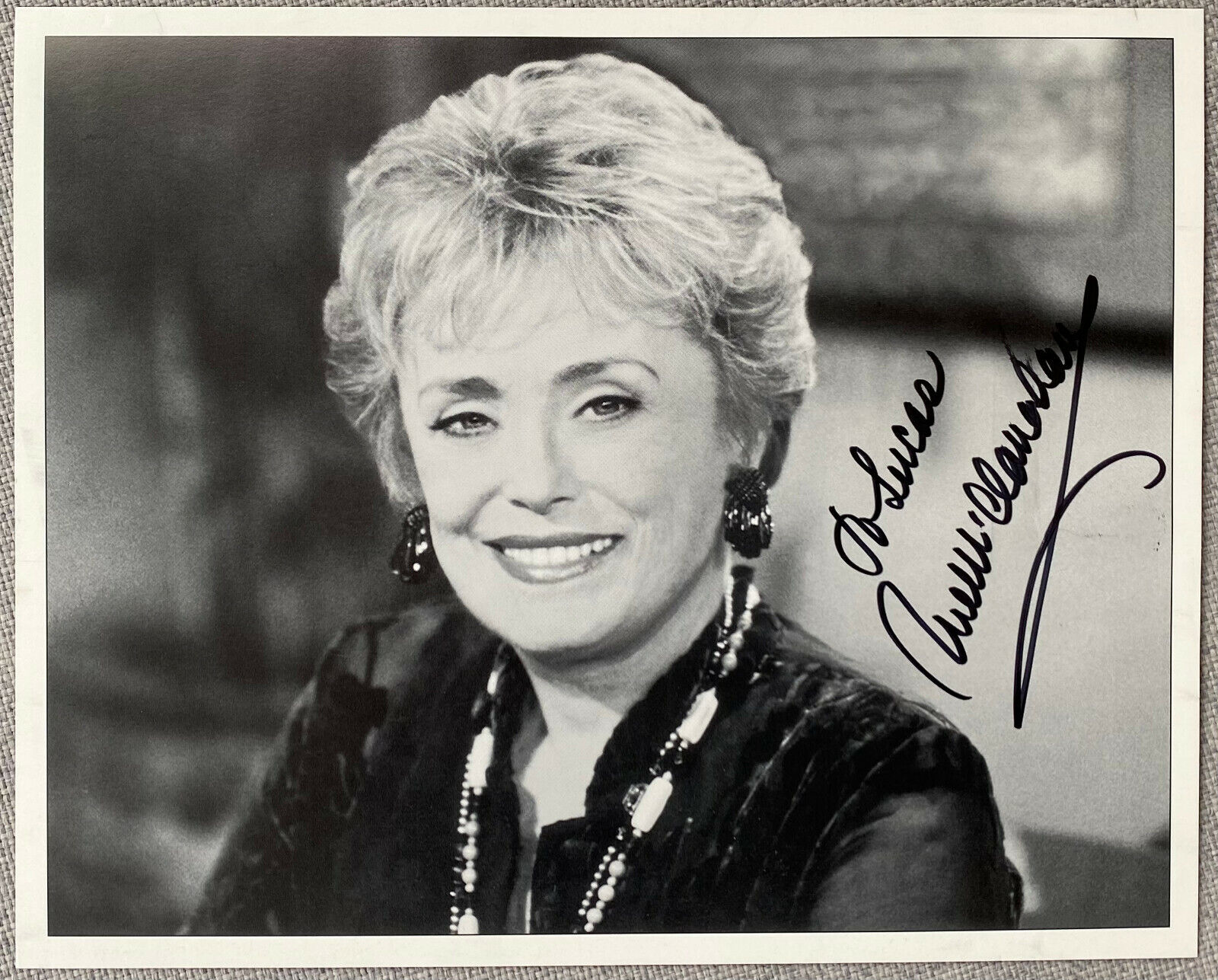 Rue McClanahan Signed In-Person 8x10 B&W Photo Poster painting - Authentic, The Golden Girls