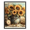 Sunflower Alarm Clock-11CT Stamped Cross Stitch 40*52cm/15.75*20.47in