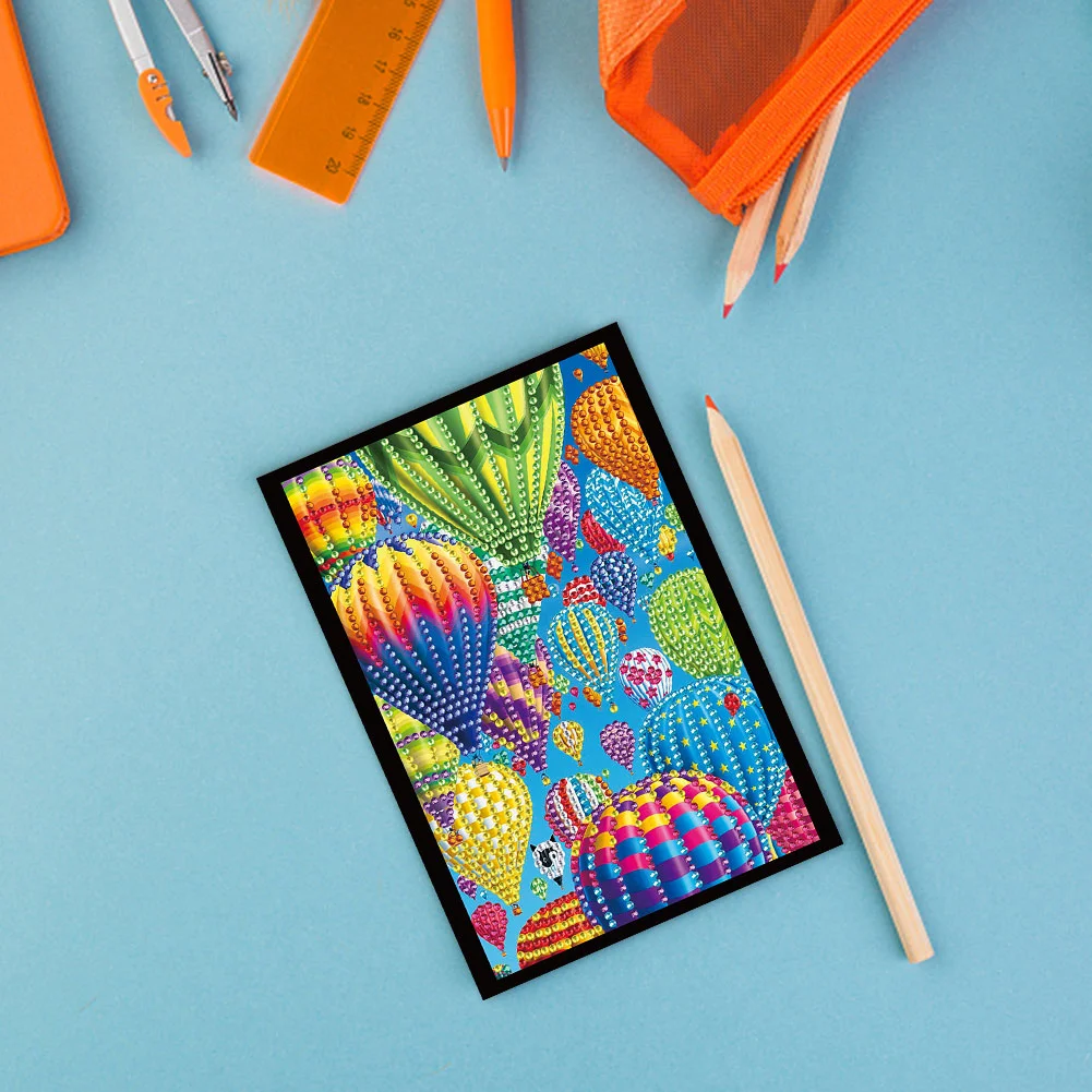 DIY Note Book Art Crafts A5 Partial Drill Wireless Strip for Gift