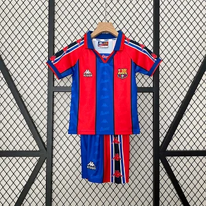 1996/1997 Retro Barcelona Home Football Shirt 1:1 Thai Quality Kids Size