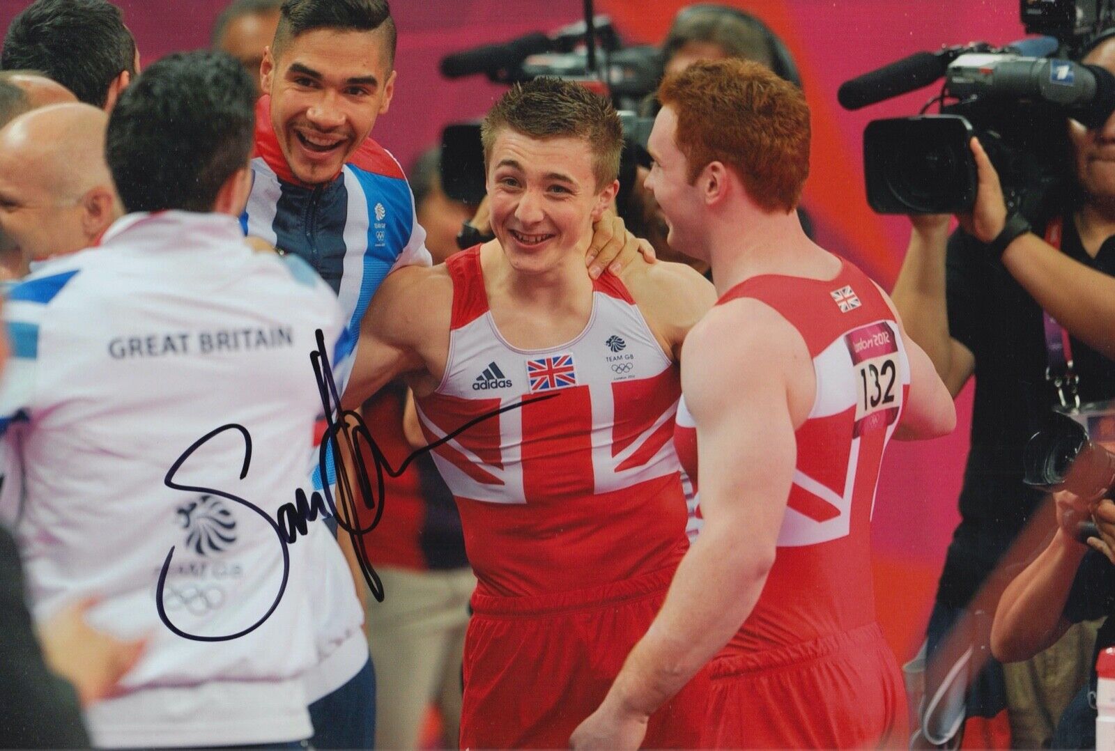 SAM OLDHAM HAND SIGNED 12X8 Photo Poster painting OLYMPICS AUTOGRAPH LONDON 2021 TEAM GB 6