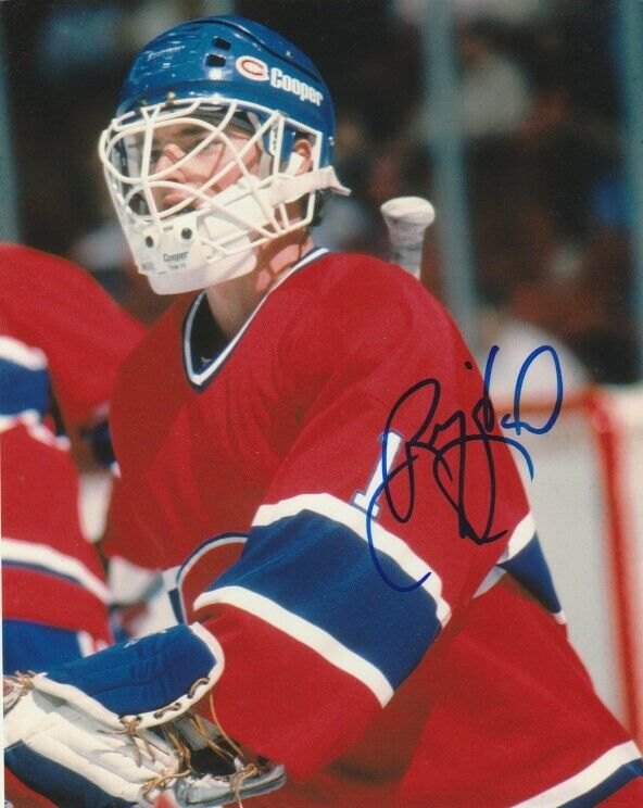 VINTAGE BRIAN HAYWARD SIGNED MONTREAL CANADIENS GOALIE 8x10 Photo Poster painting #2 Autograph