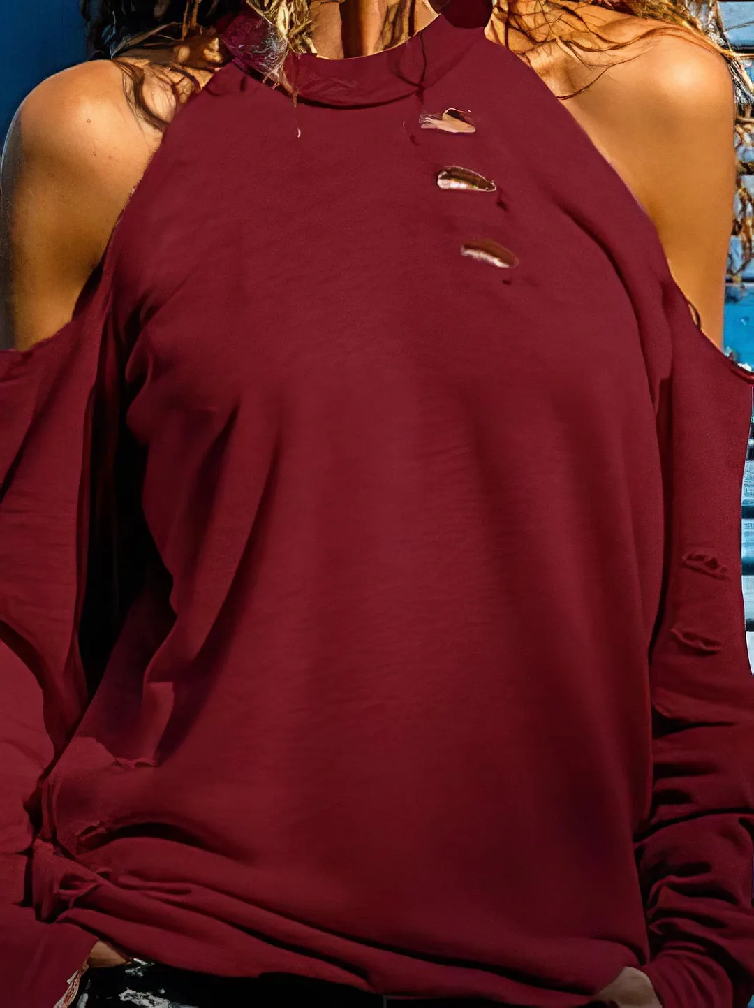Stylish and Edgy Cold Shoulder Top