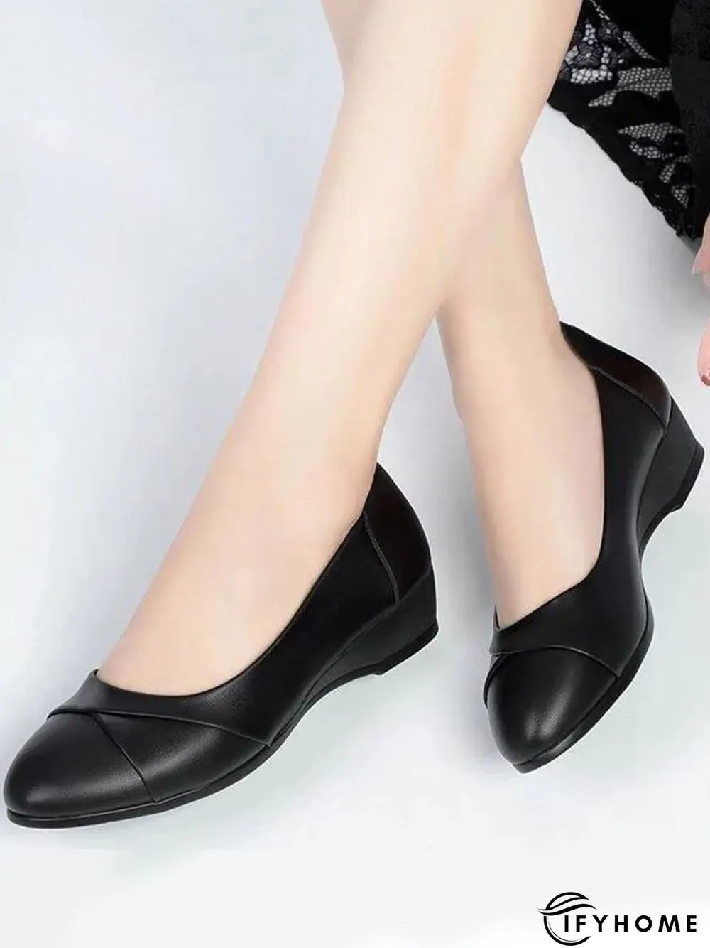 Black Comfort Soft Wedges | IFYHOME